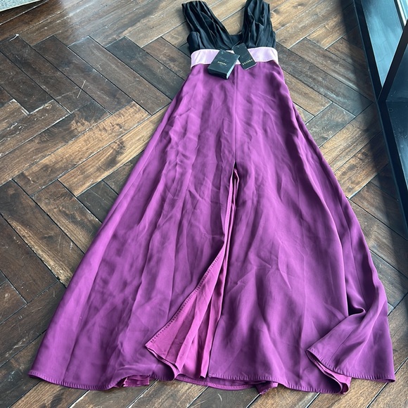 Escada 100% silk made in Slovenia 🇸🇮 size 4(34) purple/black/pink maxi dress - Picture 10 of 16